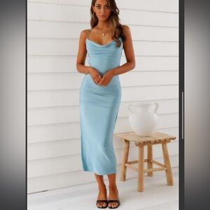 Hello Molly Party Lover Midi Dress Aqua